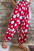 Basso Big Dot Balloon Cuff Pant Sangria & White